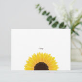 Zonnebloem RSVP-Kaart RSVP Kaartje (Staand voorkant)