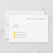 Zonnebloem RSVP-Kaart RSVP Kaartje (Achterkant)