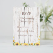 Zonnebloem RSVP Kaartje (Staand voorkant)