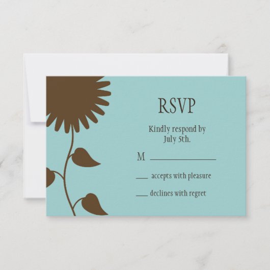 Zonnebloem RSVP op Blauwe Kaartje (Voorkant)