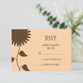Zonnebloem RSVP op strand Kaartje (Staand voorkant)