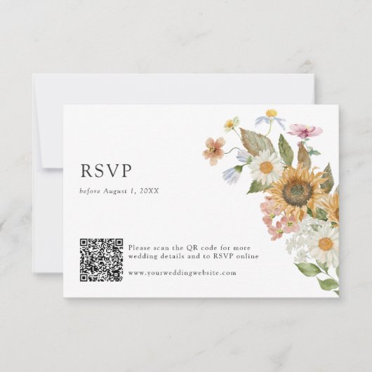 Zonnebloem RSVP QR Code (Voorkant)