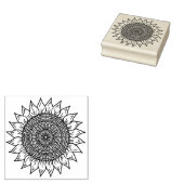 Zonnebloem rubber stempel, crafting stempel (Gestempeld)