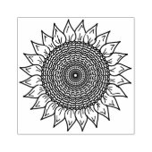 Zonnebloem rubber stempel, crafting stempel (Afrduk)