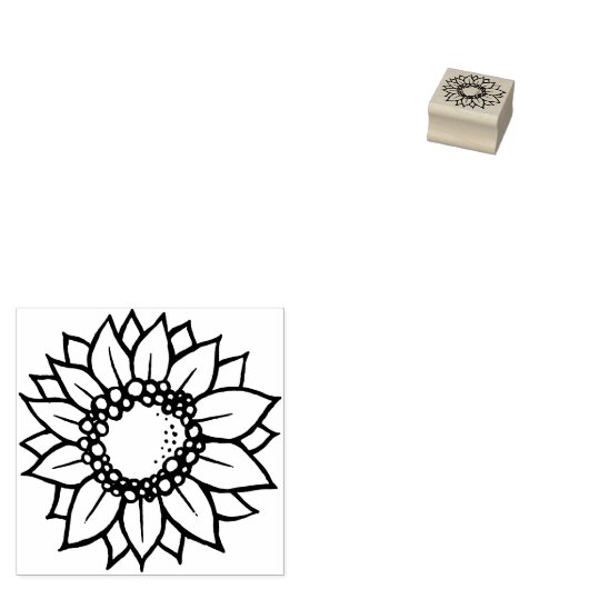 Zonnebloem Rubberstempel (Gestempeld)