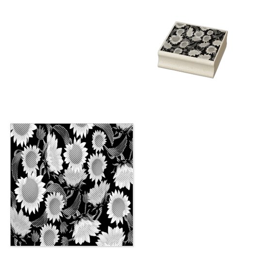 Zonnebloem Rubberstempel (Gestempeld)