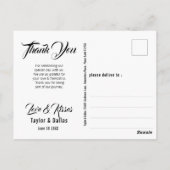 Zonnebloem | Rustic Americana Hartelijk dank Briefkaart (Achterkant)