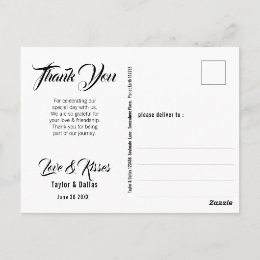 Zonnebloem | Rustic Americana Hartelijk dank Briefkaart (Achterkant)