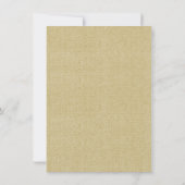 Zonnebloem Rustic Burlap Wedding Invitations Kaart (Achterkant)