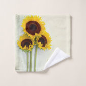 Zonnebloem Rustic Gold Yellow Modern Bad Handdoek (Wasdoekje)