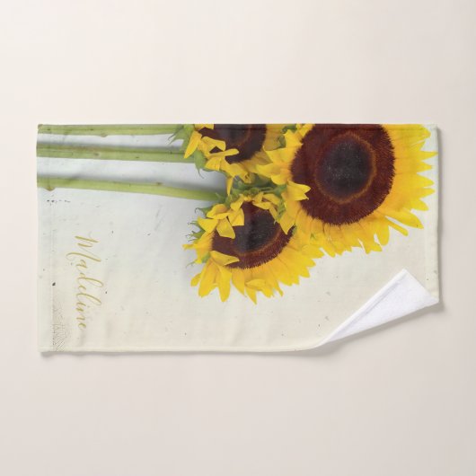 Zonnebloem Rustic Gold Yellow Modern Bad Handdoek (Handdoek)