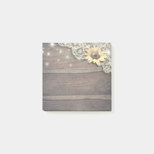 Zonnebloem Rustic & Hood Lichten Post-it® Notes (Voorkant)