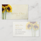 Zonnebloem Rustic Modern Stijlvol Visitekaartje (Voorkant / Achterkant)