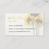 Zonnebloem Rustic Modern Stijlvol Visitekaartje (Achterkant)