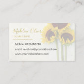 Zonnebloem Rustic Modern Stylish Gold Visitekaartje (Achterkant)