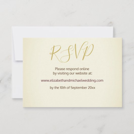 Zonnebloem Rustic Modern Typogradin Wedding RSVP Kaart (Voorkant)