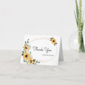 Zonnebloem Rustic Weddenschap Hartelijk dank Bedankkaart (Voorkant)