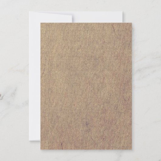  Zonnebloem Rustic Wedding Invitations Kaart (Achterkant)