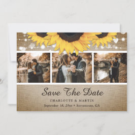 Zonnebloem Rustic Wood Lights Weddenfoto Save The Date