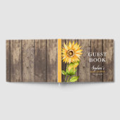 Zonnebloem rustiek Baby shower Gastenboek (Volledig)