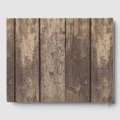 Zonnebloem rustiek Baby shower Gastenboek (Achterkant)