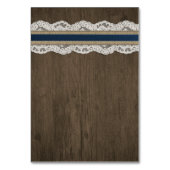 Zonnebloem Rustiek Blauw Receptie + Hotel Kaarten (Achterkant)