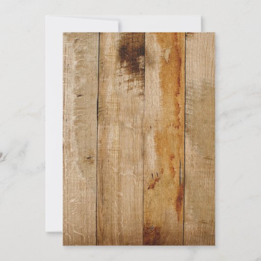 Zonnebloem Rustiek Boho Houten Kruis Doop Kaart (Achterkant)