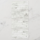 Zonnebloem & Rustiek Hout Boerderij Bruiloft Diner Menu (Achterkant)