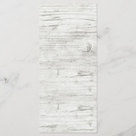 Zonnebloem & Rustiek Hout Boerderij Bruiloft Diner Menu (Achterkant)