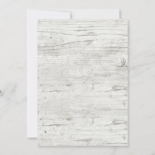 Zonnebloem & Rustiek Hout Boerderij bruiloft uitno Kaart (Achterkant)