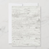 Zonnebloem & Rustiek Hout Bruids Brunch Uitnodigin Kaart (Achterkant)