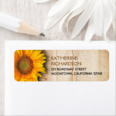 ZONNEBLOEM RUSTIEK LAND RETOURADRES LABELS (Insitu)