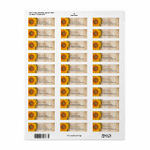 ZONNEBLOEM RUSTIEK LAND RETOURADRES LABELS (Full Sheet)