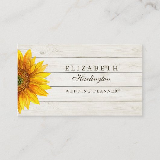 Zonnebloem. Rustieke bloem. Bloemvakman Visitekaartje (Voorkant)