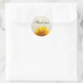 Zonnebloem. Rustieke bloem. Floral bruiloft dank u Ronde Sticker (Tas)