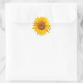 Zonnebloem rustieke bloemen bruiloft gunst ronde sticker (Tas)