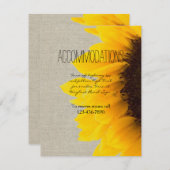 Zonnebloem rustieke bruiloft accommodaties Kaart (Voorkant / Achterkant)