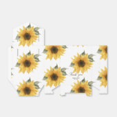 Zonnebloem, rustieke herfst bruiloft bedankdoosjes (Uitgevouwen)