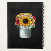 Zonnebloem rustieke krijtbord land bruiloft planner (Achterkant)