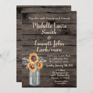 Zonnebloem rustieke land hout Barnyard Kaart