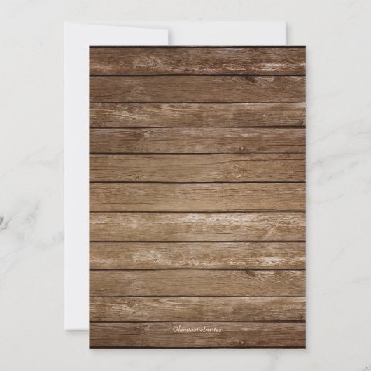 Zonnebloem rustieke land hout Barnyard Mason Jar Kaart (Achterkant)