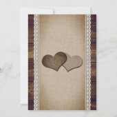 Zonnebloem rustieke land hout jute kant bruiloft save the date (Achterkant)