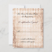 Zonnebloem rustieke metselaar bruiloft RSVP (Achterkant)