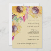 Zonnebloem rustieke pastel Waterverf Art Kaart (Voorkant)