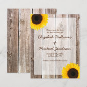 Zonnebloem rustieke schuur Save the Date Aankondig (Voorkant / Achterkant)