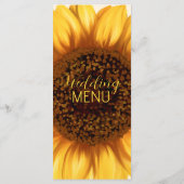 Zonnebloem Rustieke Trouwfeest Menu (Achterkant)