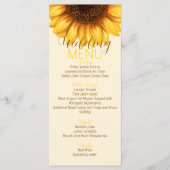 Zonnebloem Rustieke Trouwfeest Menu (Voorkant)