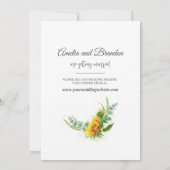 Zonnebloem Rustieke Trouwkaart 'Save the Date' Save The Date (Achterkant)