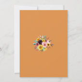 Zonnebloem Rustieke Verbrande Oranje Trouw Rehears Kaart (Achterkant)