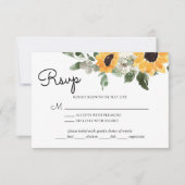Zonnebloem Rustige eucalyptus met keuzevrijheid RSVP Kaartje (Voorkant)